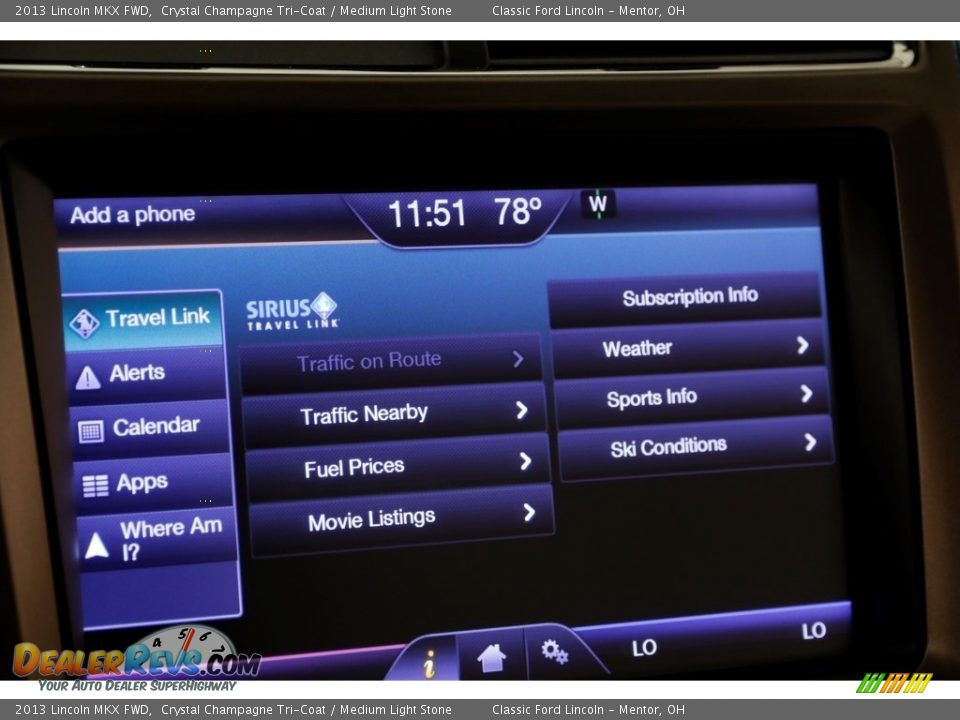 2013 Lincoln MKX FWD Crystal Champagne Tri-Coat / Medium Light Stone Photo #15
