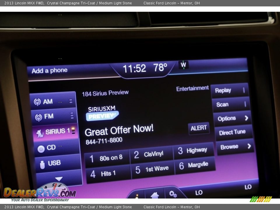 2013 Lincoln MKX FWD Crystal Champagne Tri-Coat / Medium Light Stone Photo #16