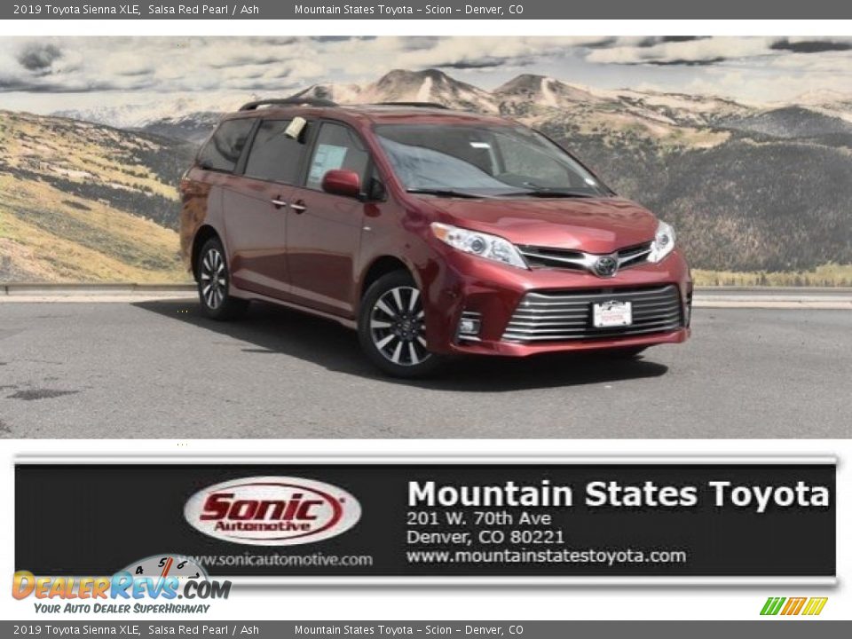 2019 Toyota Sienna XLE Salsa Red Pearl / Ash Photo #1