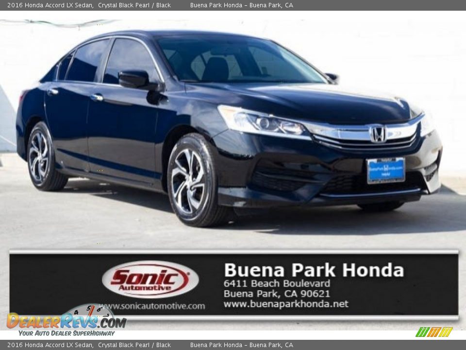 2016 Honda Accord LX Sedan Crystal Black Pearl / Black Photo #1