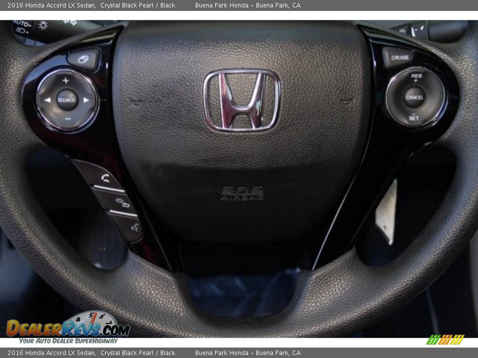2016 Honda Accord LX Sedan Crystal Black Pearl / Black Photo #14
