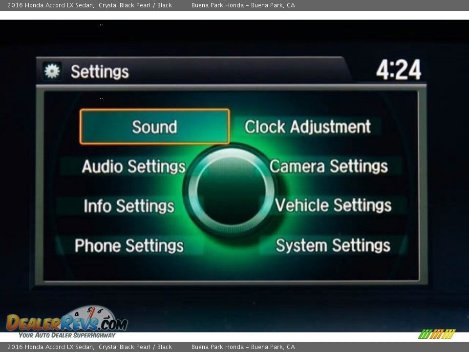 2016 Honda Accord LX Sedan Crystal Black Pearl / Black Photo #23