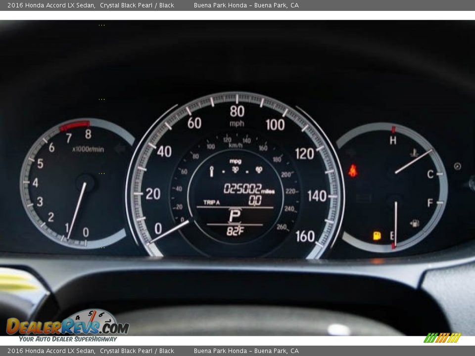 2016 Honda Accord LX Sedan Crystal Black Pearl / Black Photo #25