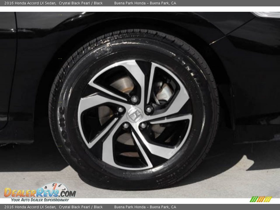 2016 Honda Accord LX Sedan Crystal Black Pearl / Black Photo #35