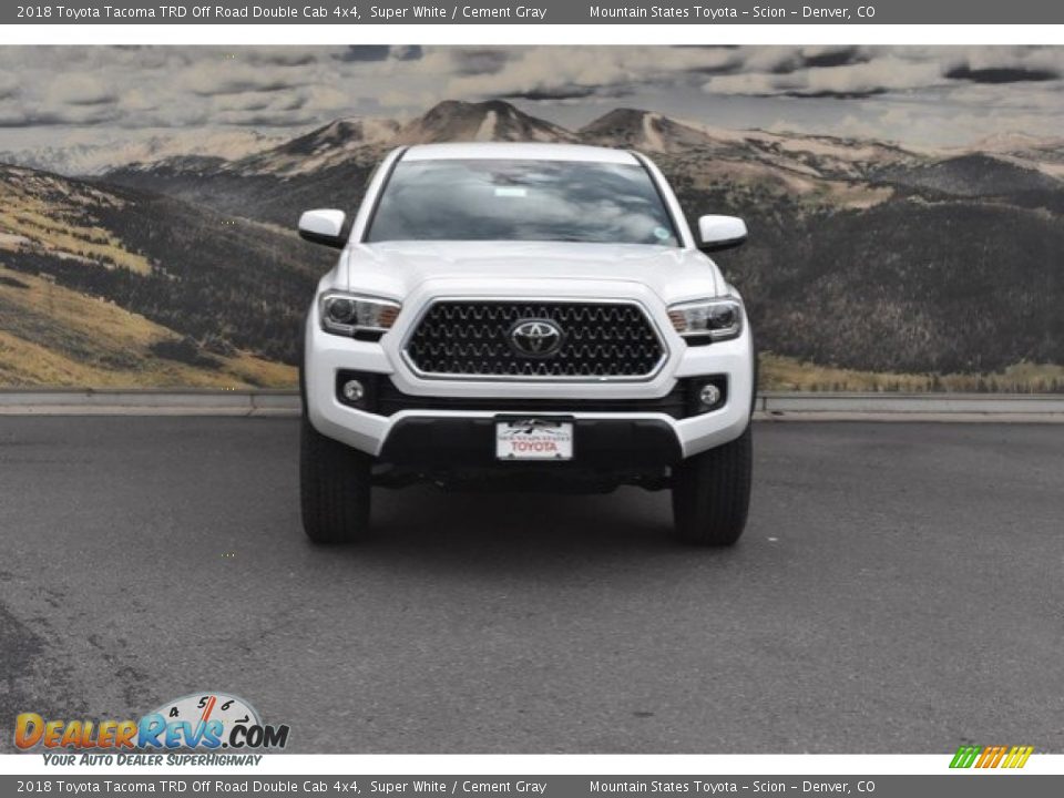 2018 Toyota Tacoma TRD Off Road Double Cab 4x4 Super White / Cement Gray Photo #2