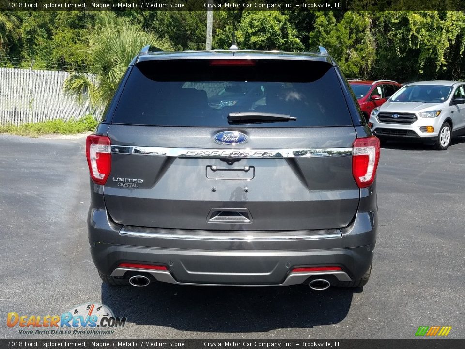 2018 Ford Explorer Limited Magnetic Metallic / Medium Stone Photo #4