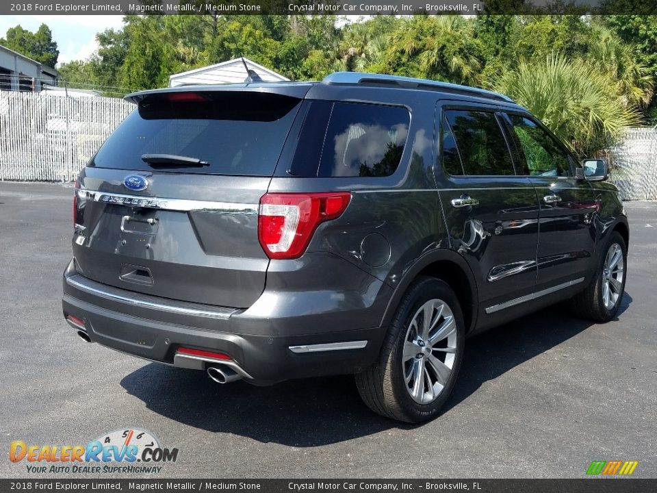 2018 Ford Explorer Limited Magnetic Metallic / Medium Stone Photo #5