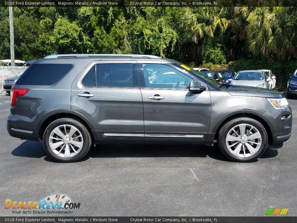 2018 Ford Explorer Limited Magnetic Metallic / Medium Stone Photo #6