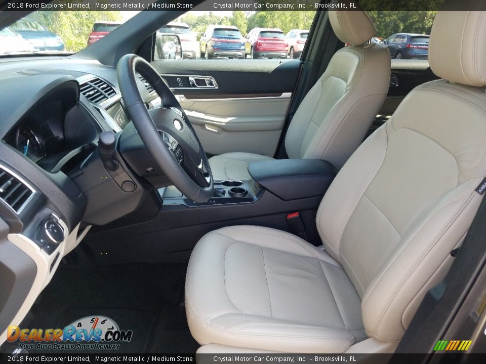 2018 Ford Explorer Limited Magnetic Metallic / Medium Stone Photo #9