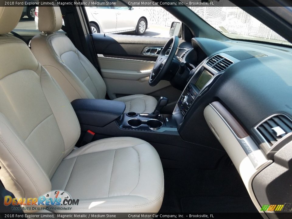 2018 Ford Explorer Limited Magnetic Metallic / Medium Stone Photo #12