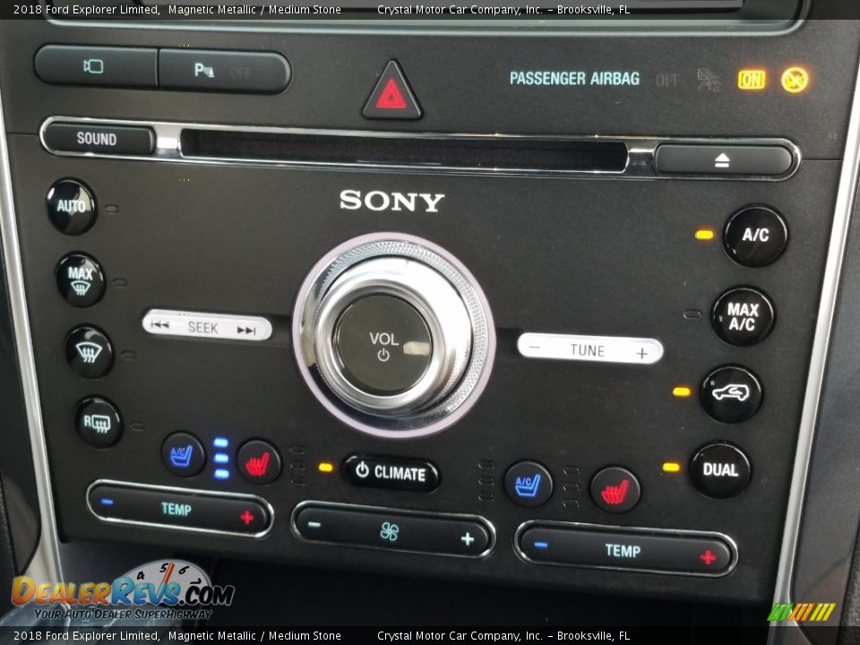 2018 Ford Explorer Limited Magnetic Metallic / Medium Stone Photo #16