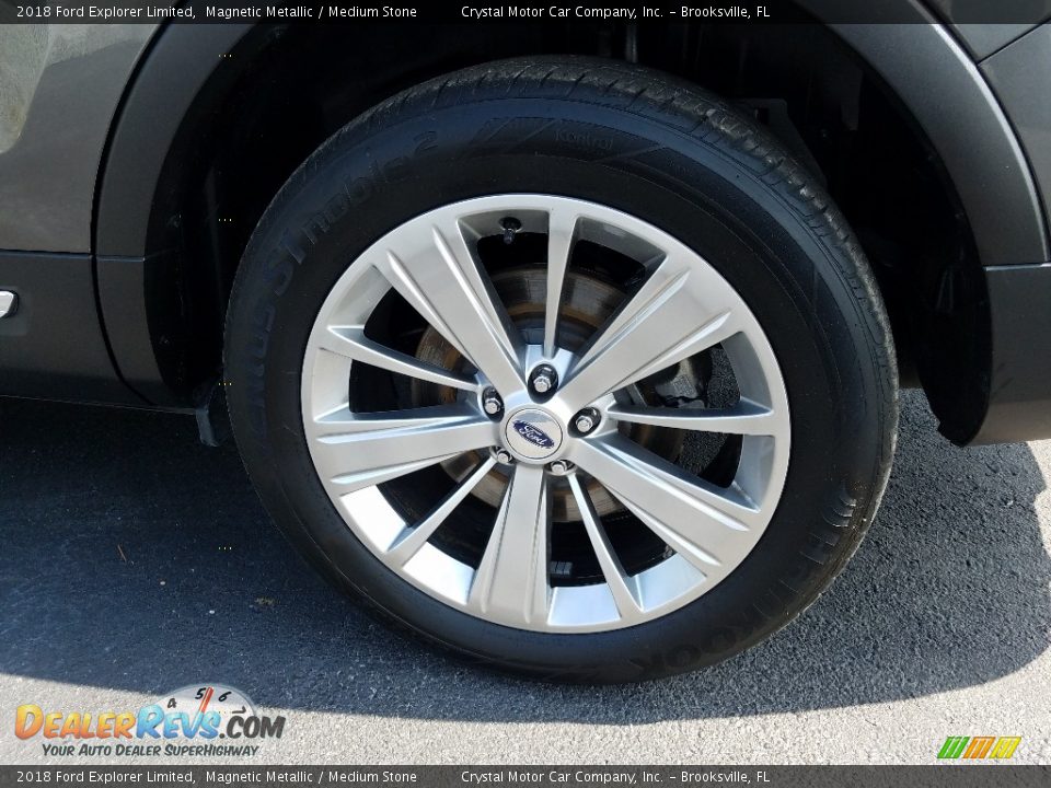 2018 Ford Explorer Limited Magnetic Metallic / Medium Stone Photo #20