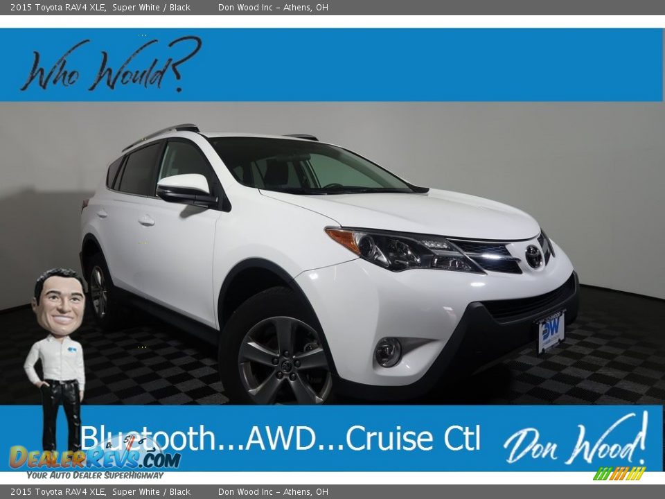 2015 Toyota RAV4 XLE Super White / Black Photo #1