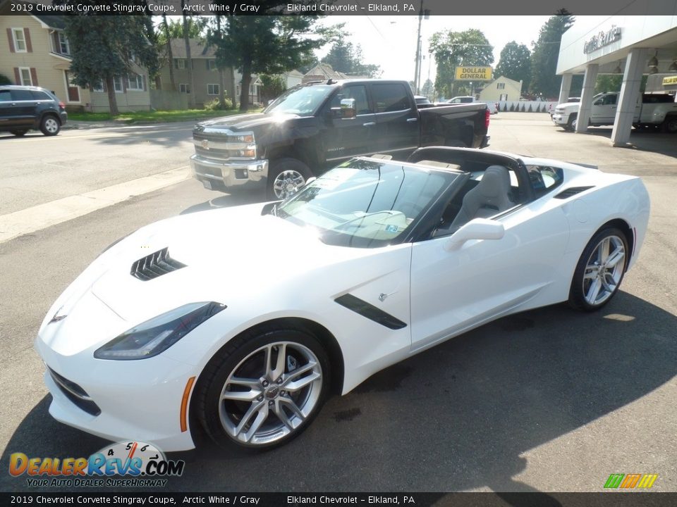 2019 Chevrolet Corvette Stingray Coupe Arctic White / Gray Photo #1