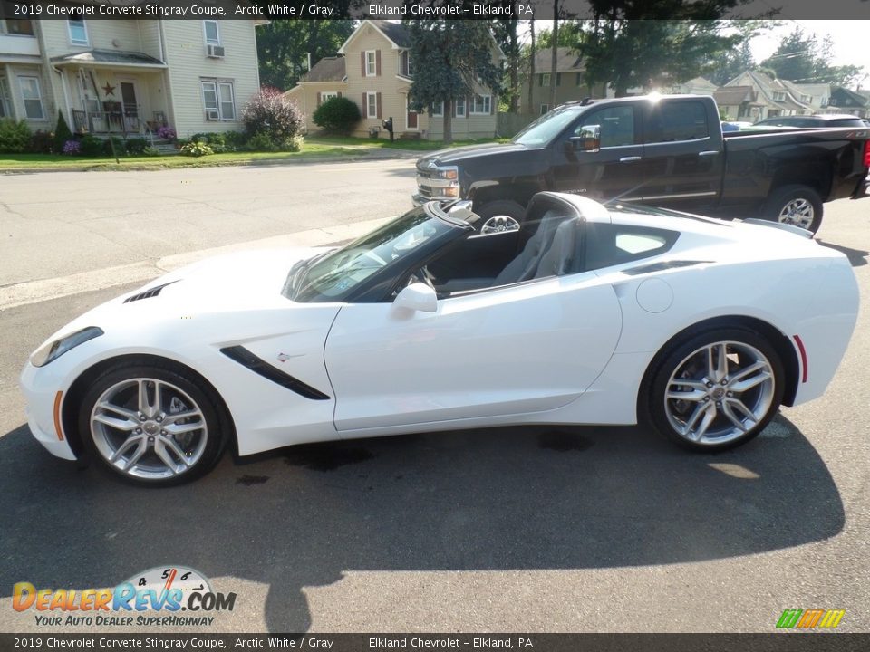 2019 Chevrolet Corvette Stingray Coupe Arctic White / Gray Photo #2