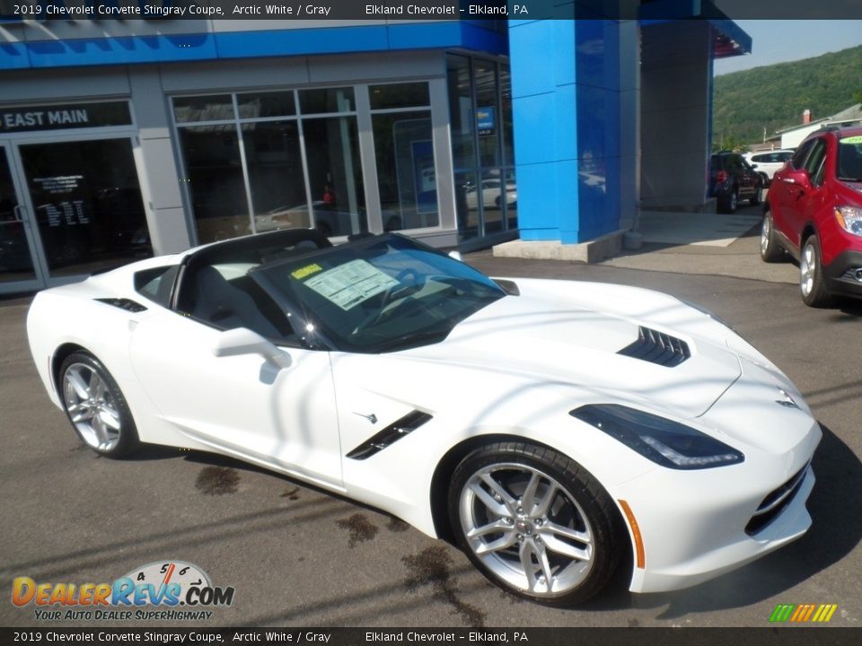 2019 Chevrolet Corvette Stingray Coupe Arctic White / Gray Photo #4