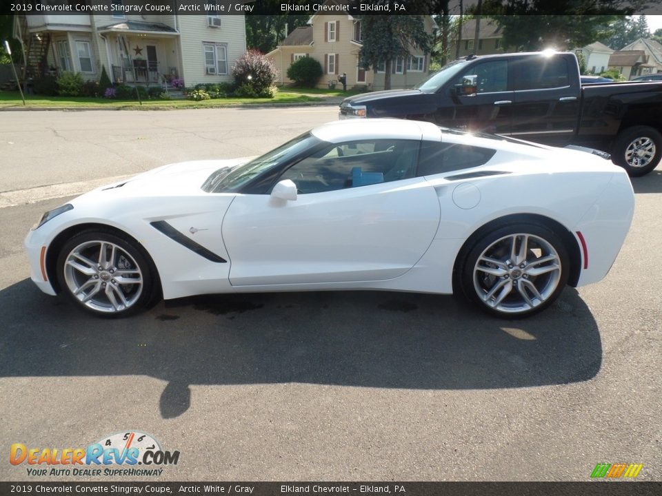 2019 Chevrolet Corvette Stingray Coupe Arctic White / Gray Photo #5