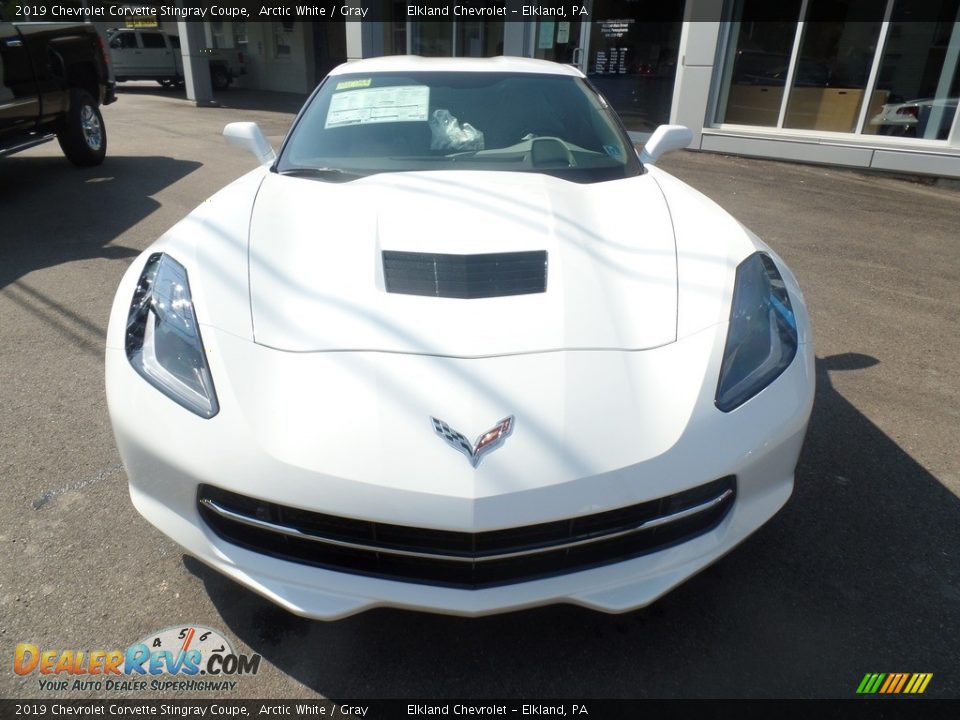 2019 Chevrolet Corvette Stingray Coupe Arctic White / Gray Photo #7