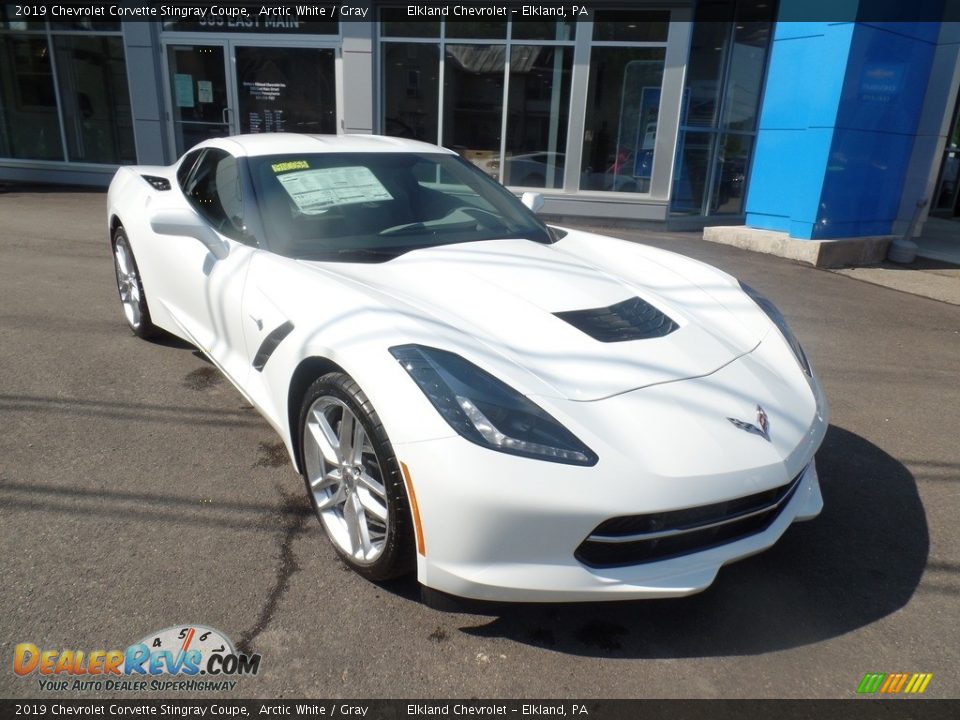 2019 Chevrolet Corvette Stingray Coupe Arctic White / Gray Photo #8