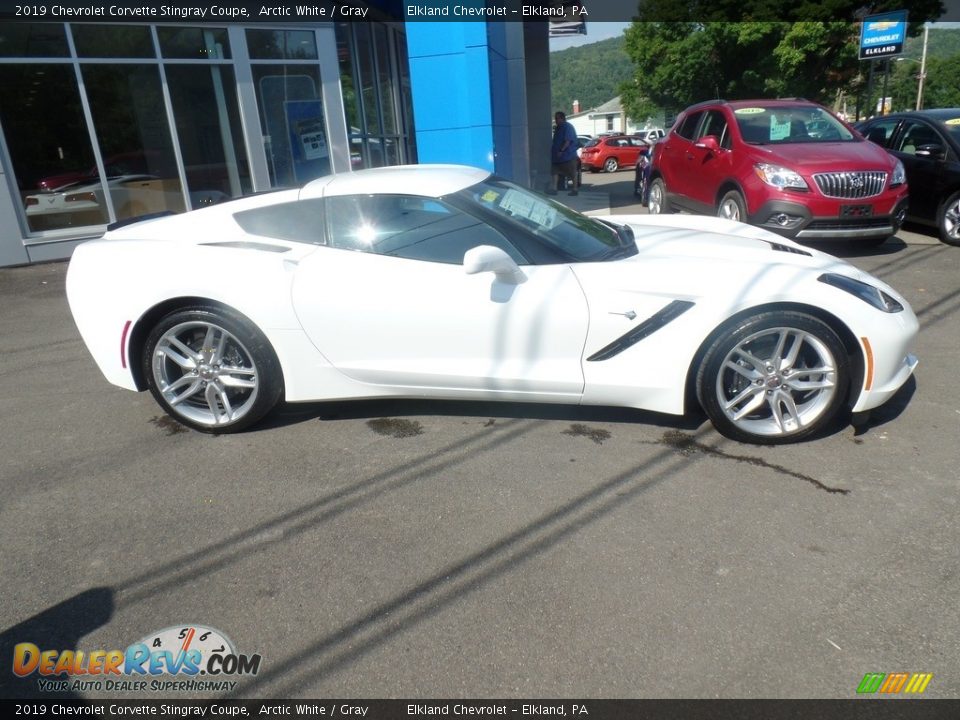 2019 Chevrolet Corvette Stingray Coupe Arctic White / Gray Photo #9