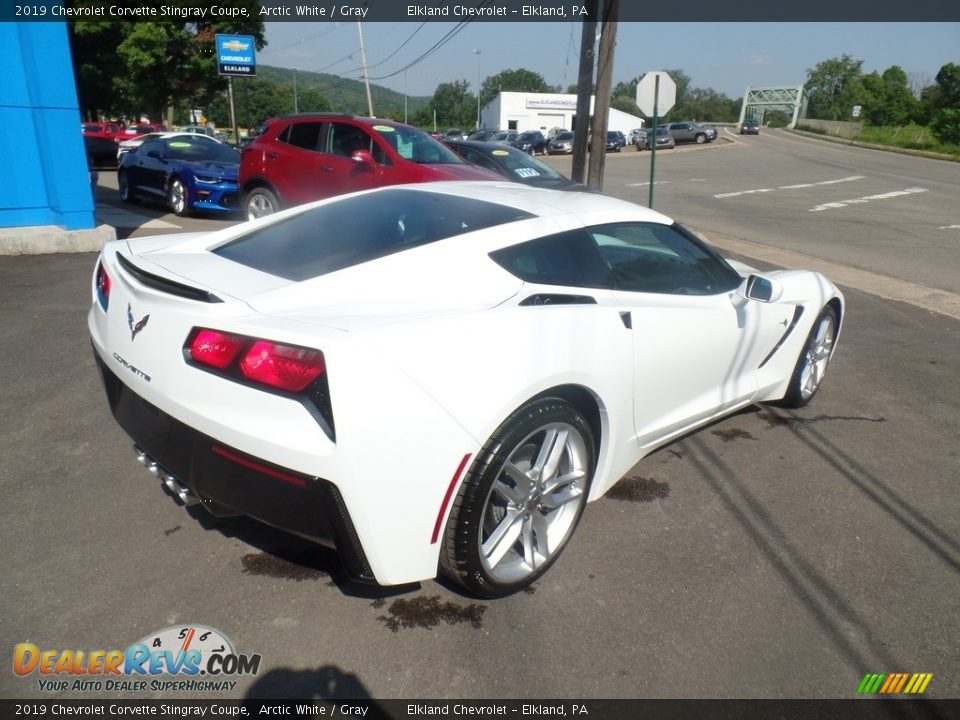 2019 Chevrolet Corvette Stingray Coupe Arctic White / Gray Photo #10