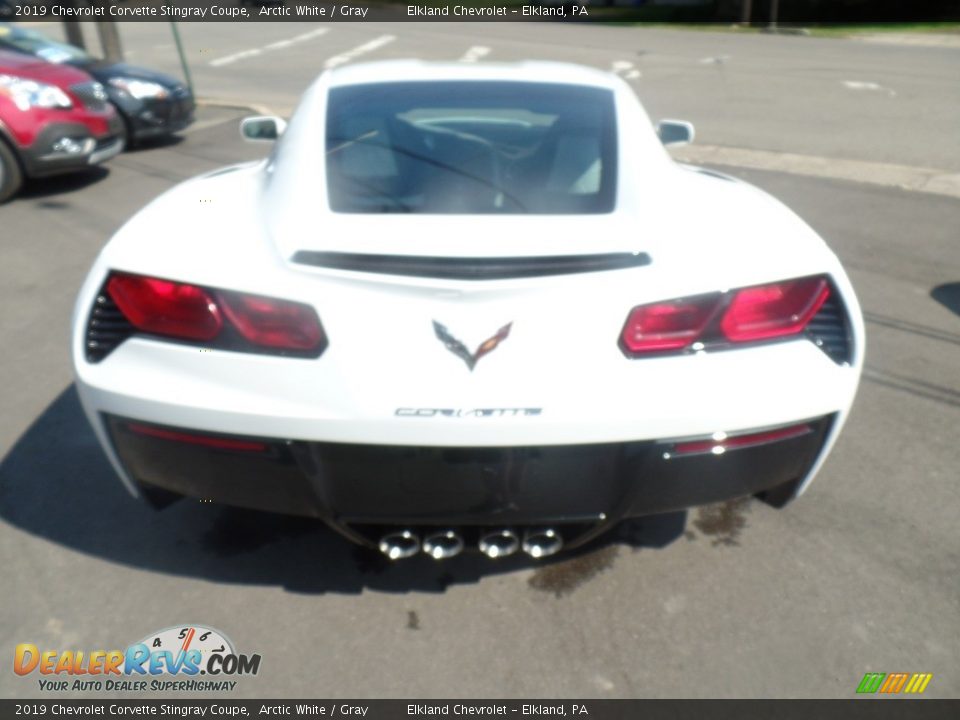 2019 Chevrolet Corvette Stingray Coupe Arctic White / Gray Photo #11