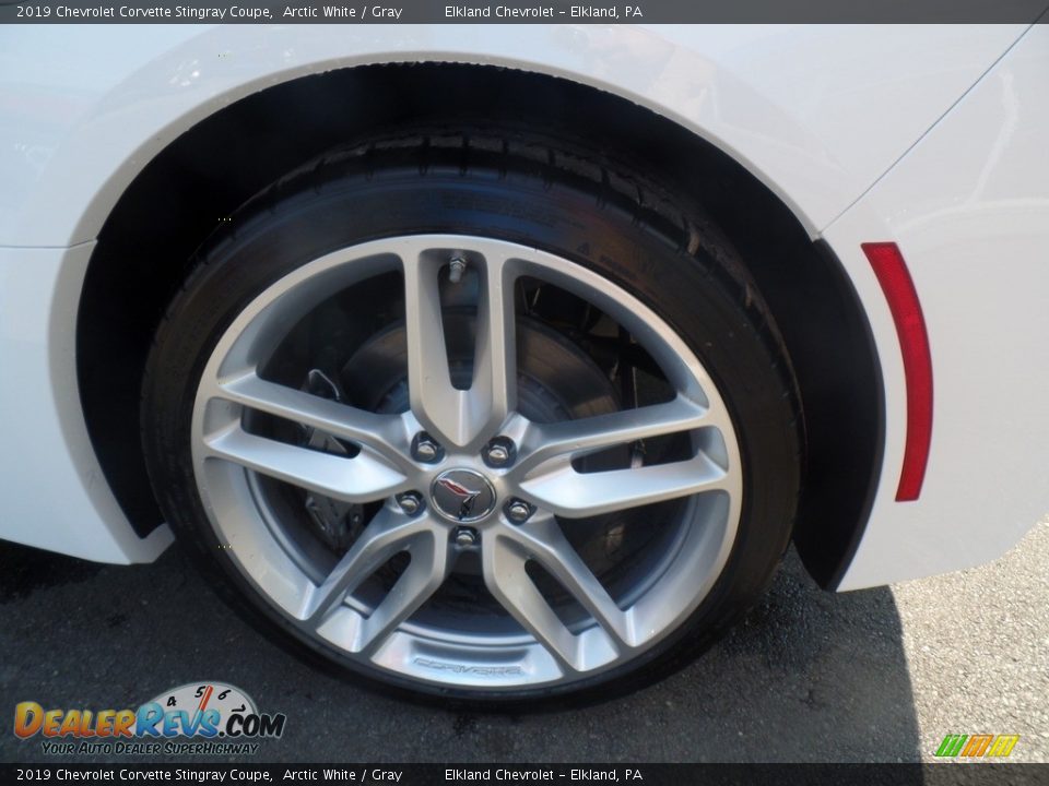 2019 Chevrolet Corvette Stingray Coupe Arctic White / Gray Photo #13