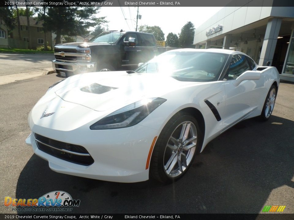 2019 Chevrolet Corvette Stingray Coupe Arctic White / Gray Photo #14