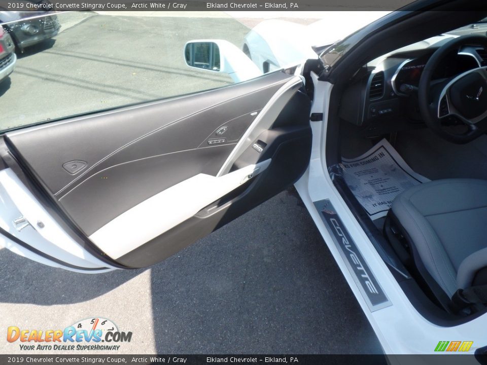 2019 Chevrolet Corvette Stingray Coupe Arctic White / Gray Photo #15