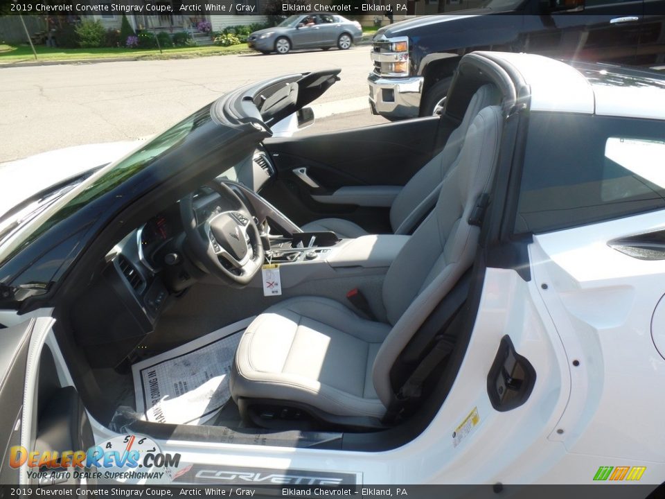 2019 Chevrolet Corvette Stingray Coupe Arctic White / Gray Photo #16