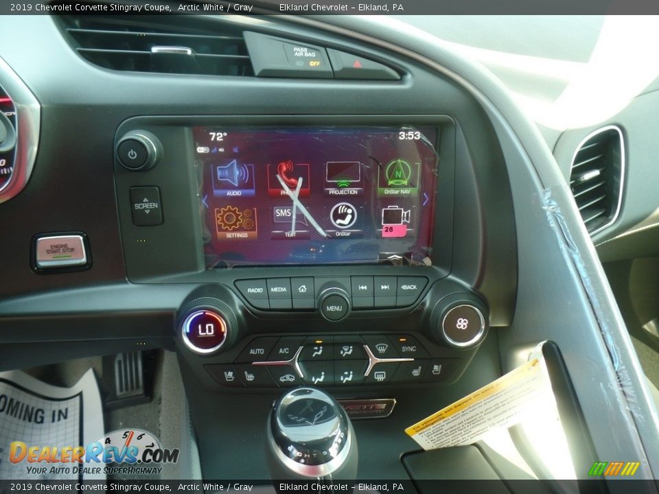 2019 Chevrolet Corvette Stingray Coupe Arctic White / Gray Photo #27