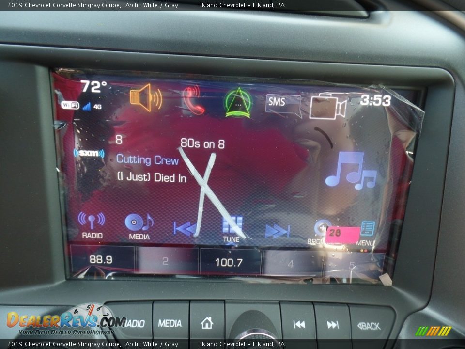 2019 Chevrolet Corvette Stingray Coupe Arctic White / Gray Photo #29