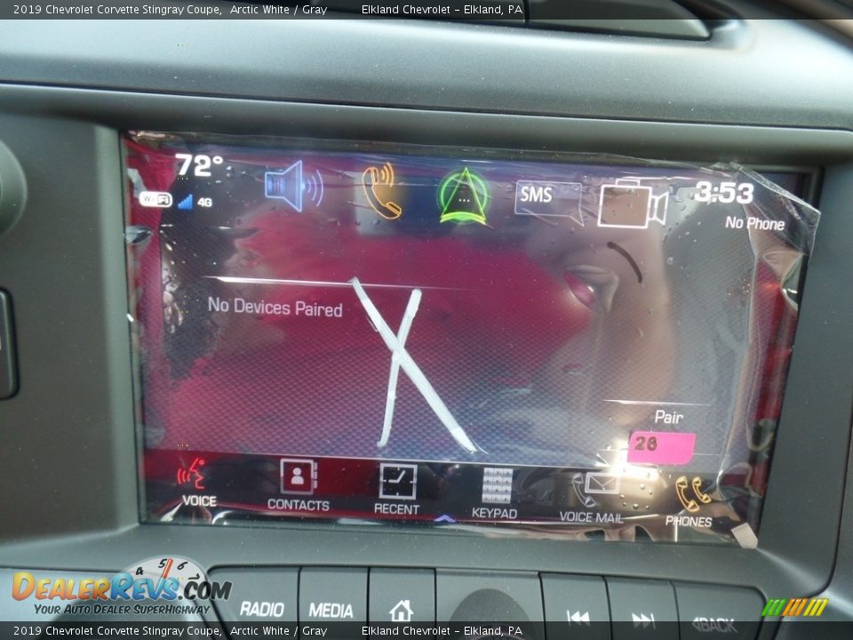 2019 Chevrolet Corvette Stingray Coupe Arctic White / Gray Photo #30