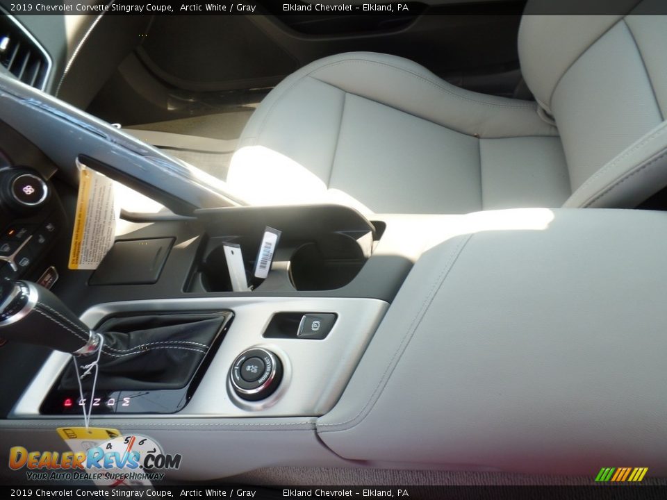 2019 Chevrolet Corvette Stingray Coupe Arctic White / Gray Photo #36