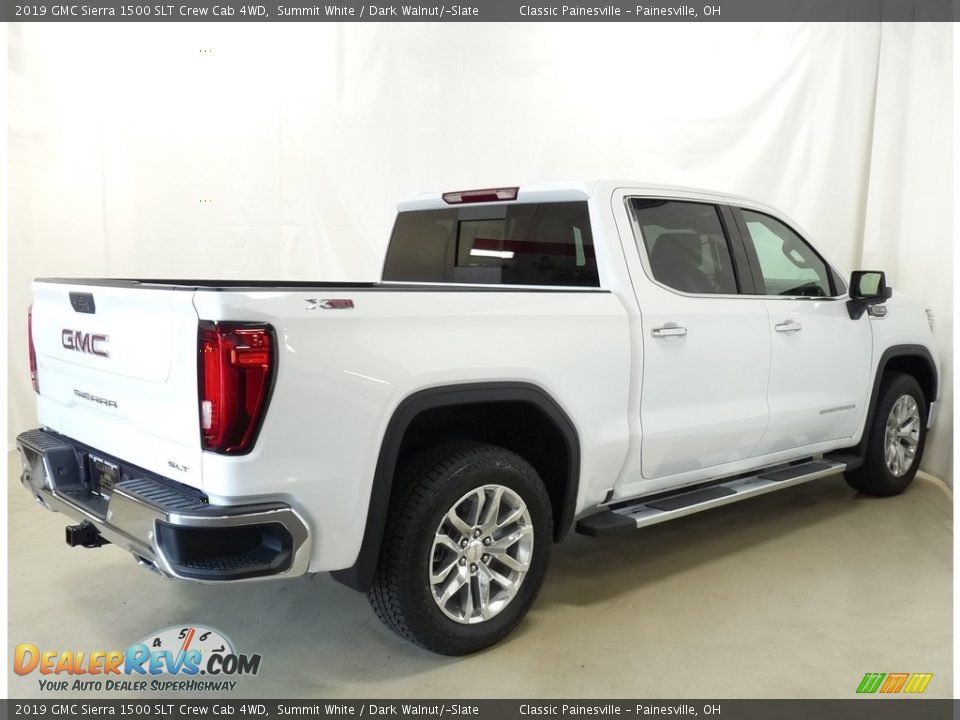 2019 GMC Sierra 1500 SLT Crew Cab 4WD Summit White / Dark Walnut/­Slate Photo #2