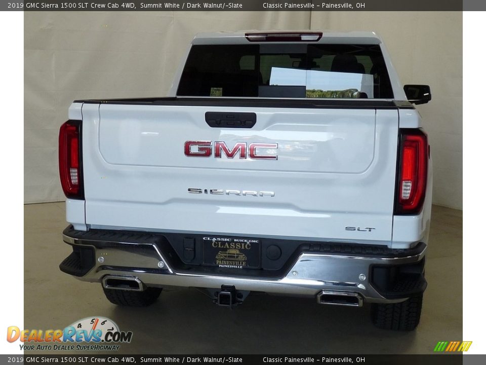 2019 GMC Sierra 1500 SLT Crew Cab 4WD Summit White / Dark Walnut/­Slate Photo #3