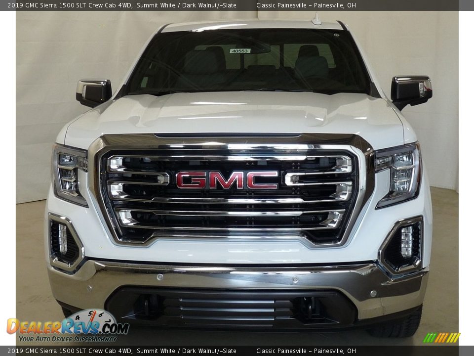 2019 GMC Sierra 1500 SLT Crew Cab 4WD Summit White / Dark Walnut/­Slate Photo #4