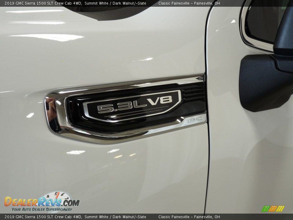 2019 GMC Sierra 1500 SLT Crew Cab 4WD Summit White / Dark Walnut/­Slate Photo #6