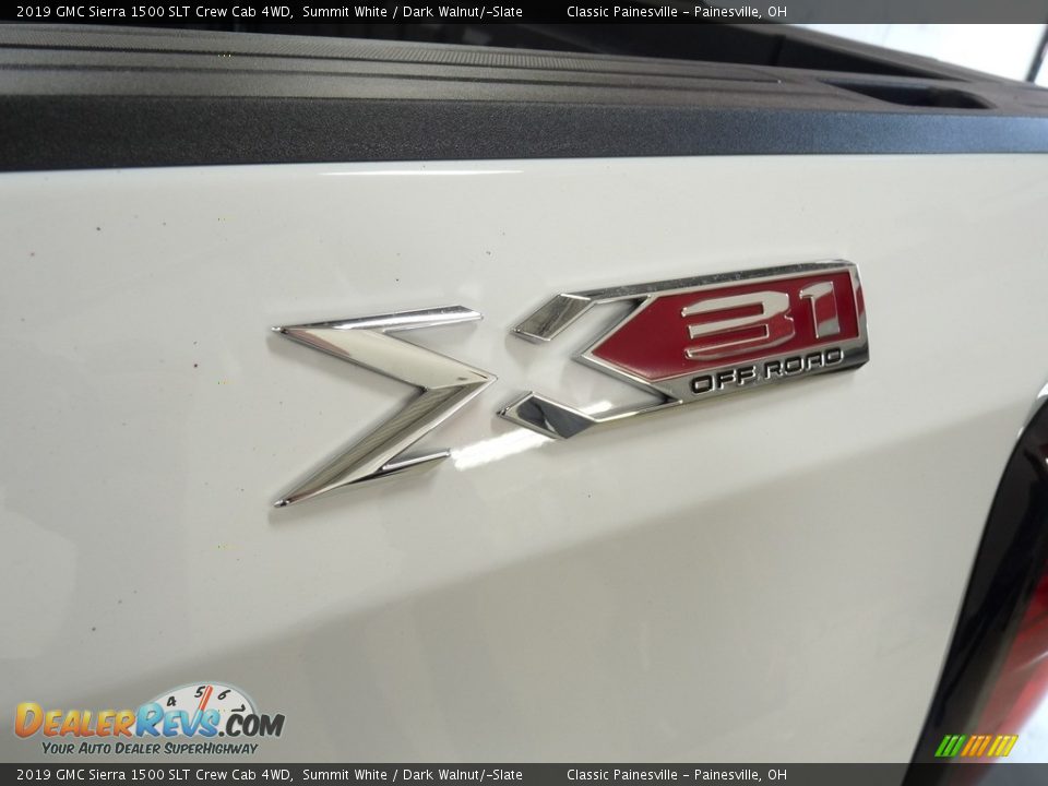 2019 GMC Sierra 1500 SLT Crew Cab 4WD Summit White / Dark Walnut/­Slate Photo #7