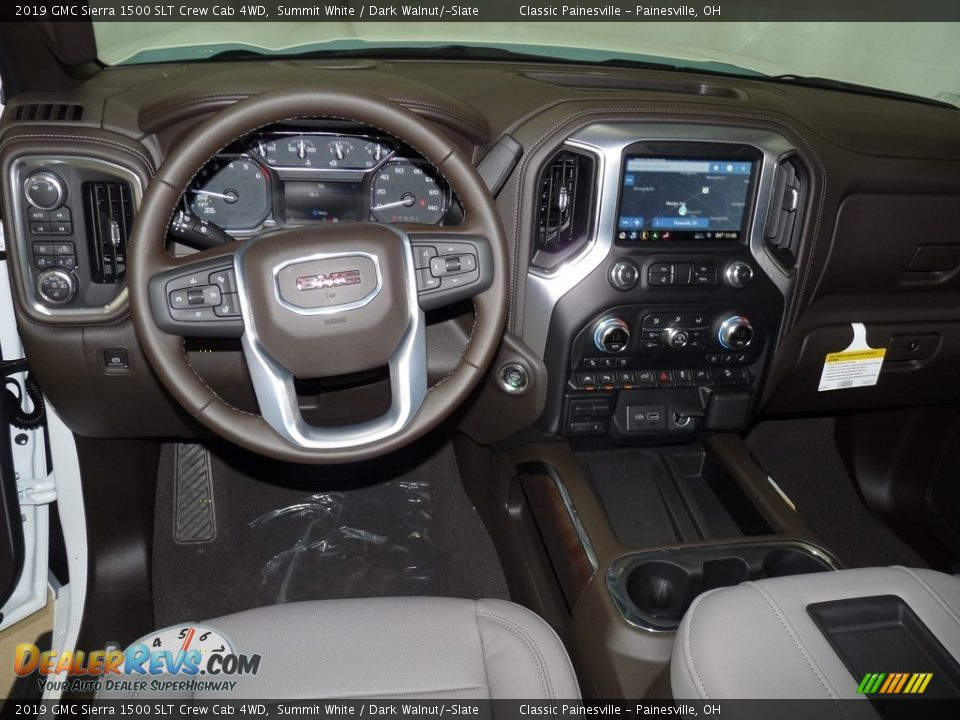 2019 GMC Sierra 1500 SLT Crew Cab 4WD Summit White / Dark Walnut/­Slate Photo #11