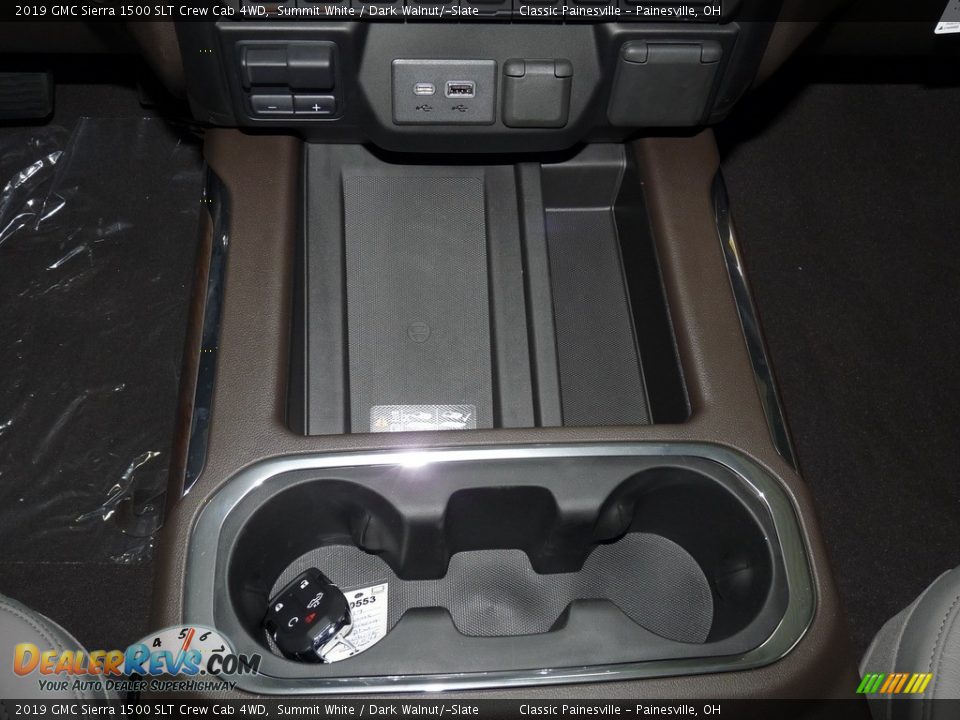 2019 GMC Sierra 1500 SLT Crew Cab 4WD Summit White / Dark Walnut/­Slate Photo #12