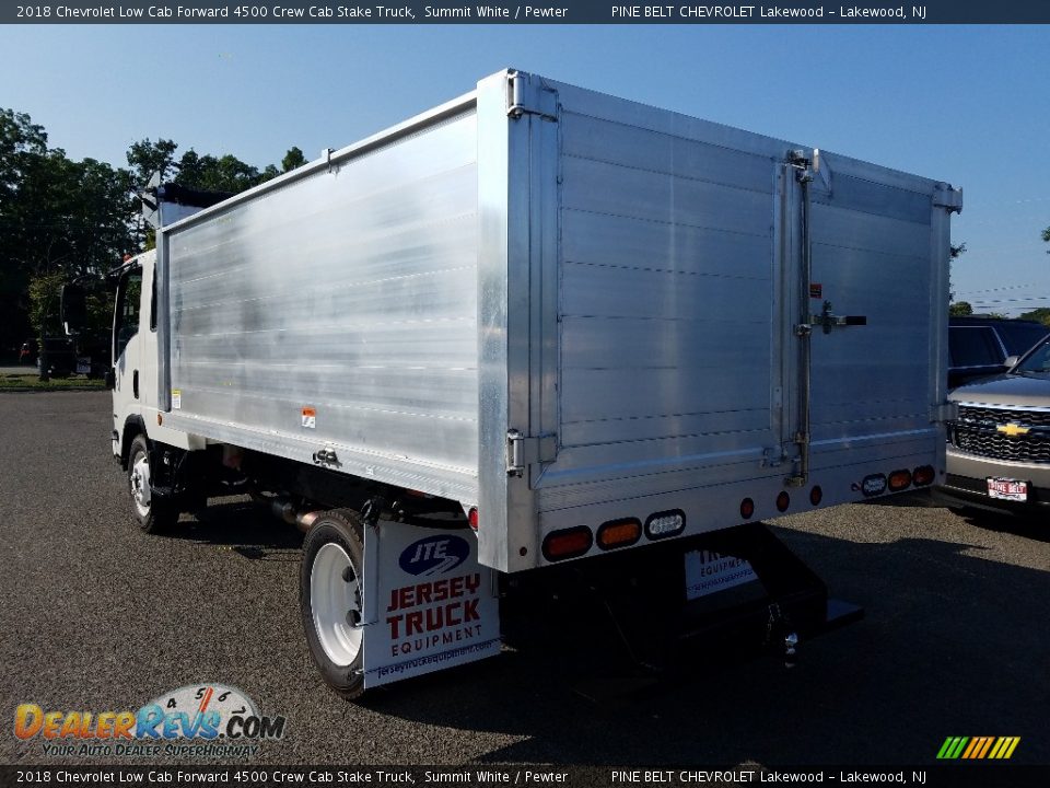 2018 Chevrolet Low Cab Forward 4500 Crew Cab Stake Truck Summit White / Pewter Photo #4
