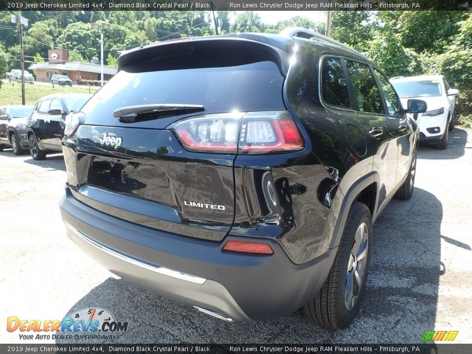 2019 Jeep Cherokee Limited 4x4 Diamond Black Crystal Pearl / Black Photo #5