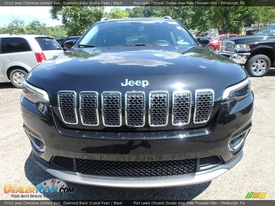2019 Jeep Cherokee Limited 4x4 Diamond Black Crystal Pearl / Black Photo #8
