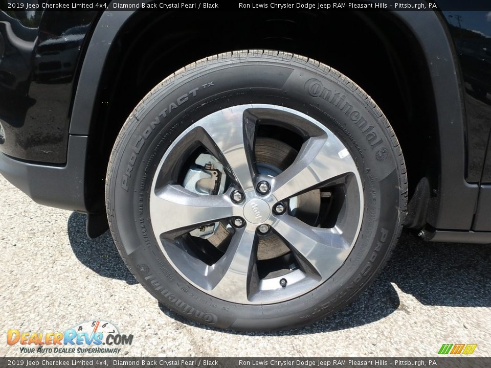 2019 Jeep Cherokee Limited 4x4 Diamond Black Crystal Pearl / Black Photo #9