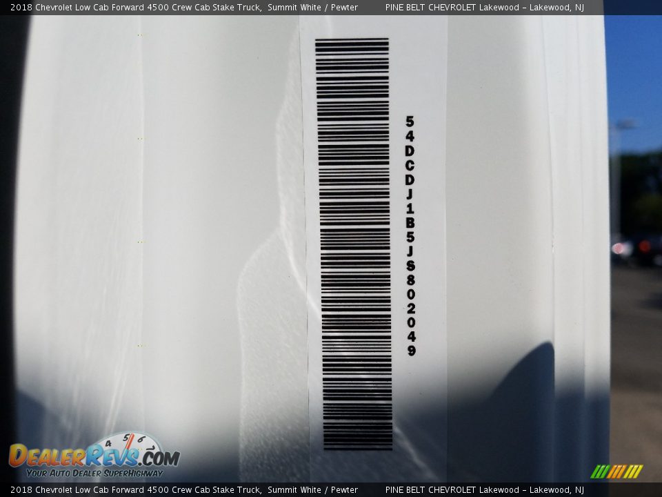 2018 Chevrolet Low Cab Forward 4500 Crew Cab Stake Truck Summit White / Pewter Photo #9