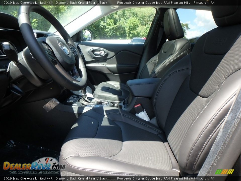 2019 Jeep Cherokee Limited 4x4 Diamond Black Crystal Pearl / Black Photo #10