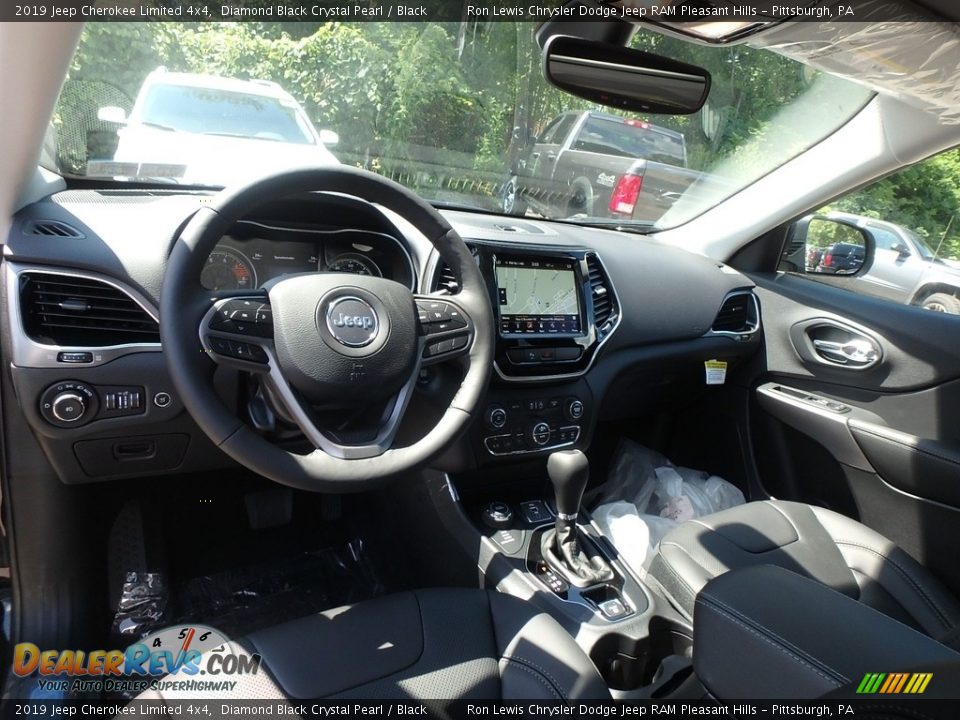 2019 Jeep Cherokee Limited 4x4 Diamond Black Crystal Pearl / Black Photo #12
