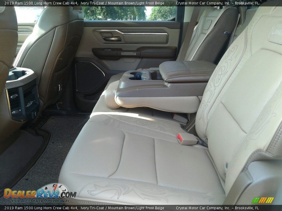Rear Seat of 2019 Ram 1500 Long Horn Crew Cab 4x4 Photo #10