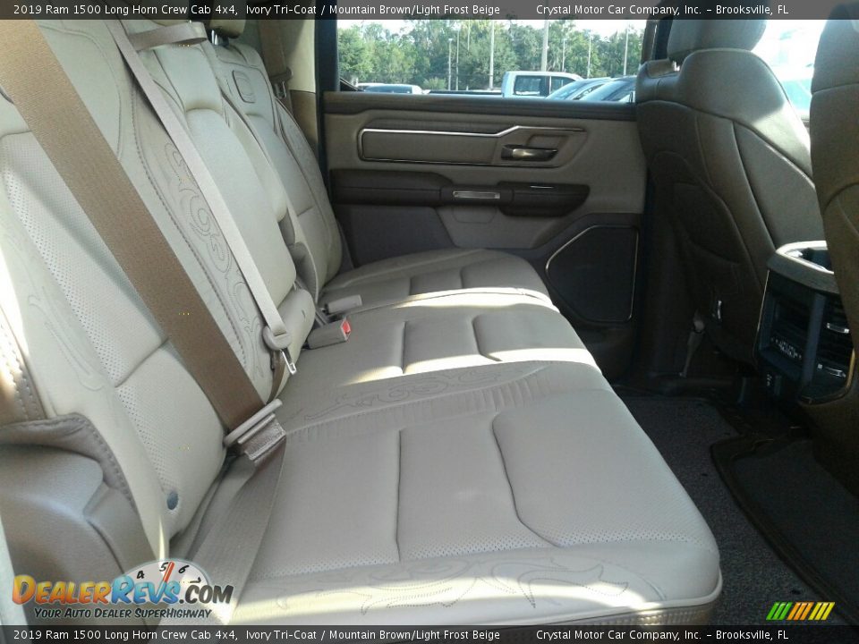 Rear Seat of 2019 Ram 1500 Long Horn Crew Cab 4x4 Photo #11